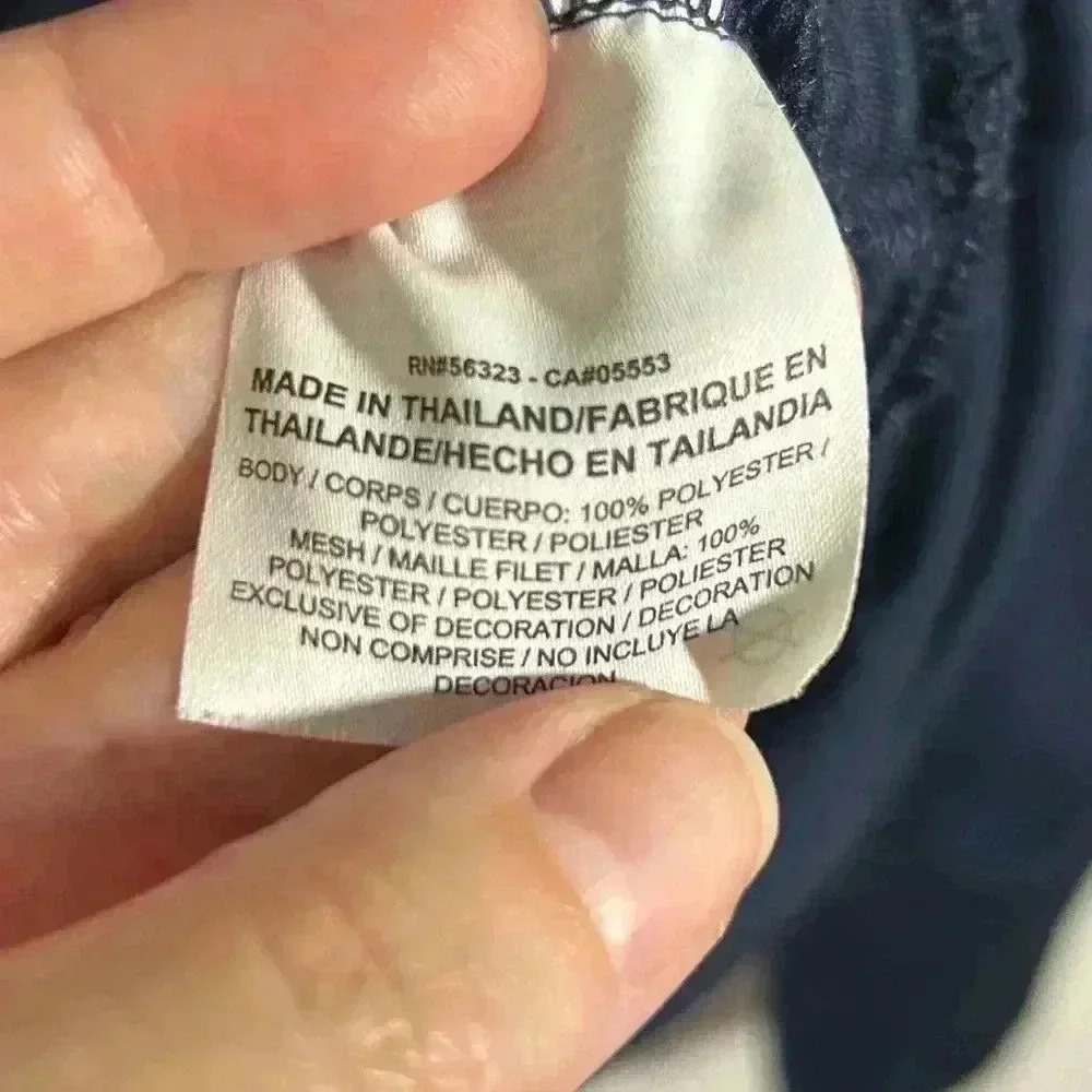 Nike navy blue ribbed hoodie sweatshirt dri-fit. Size Small, drawstring. - Picture 8 of 9